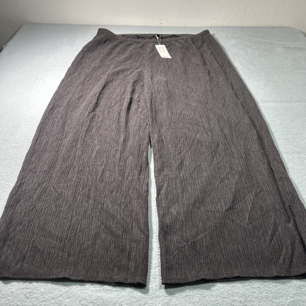 NWT $188 Eileen Fisher Beyond Baggy Pant XL 38x27 Straight Ankle Seersucker Wavy